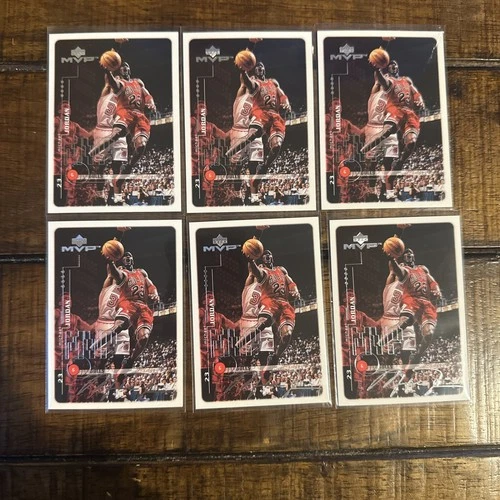 1999-00 Upper Deck MVP Checklist Michael Jordan #51 Chicago Bulls 6 Card Lot