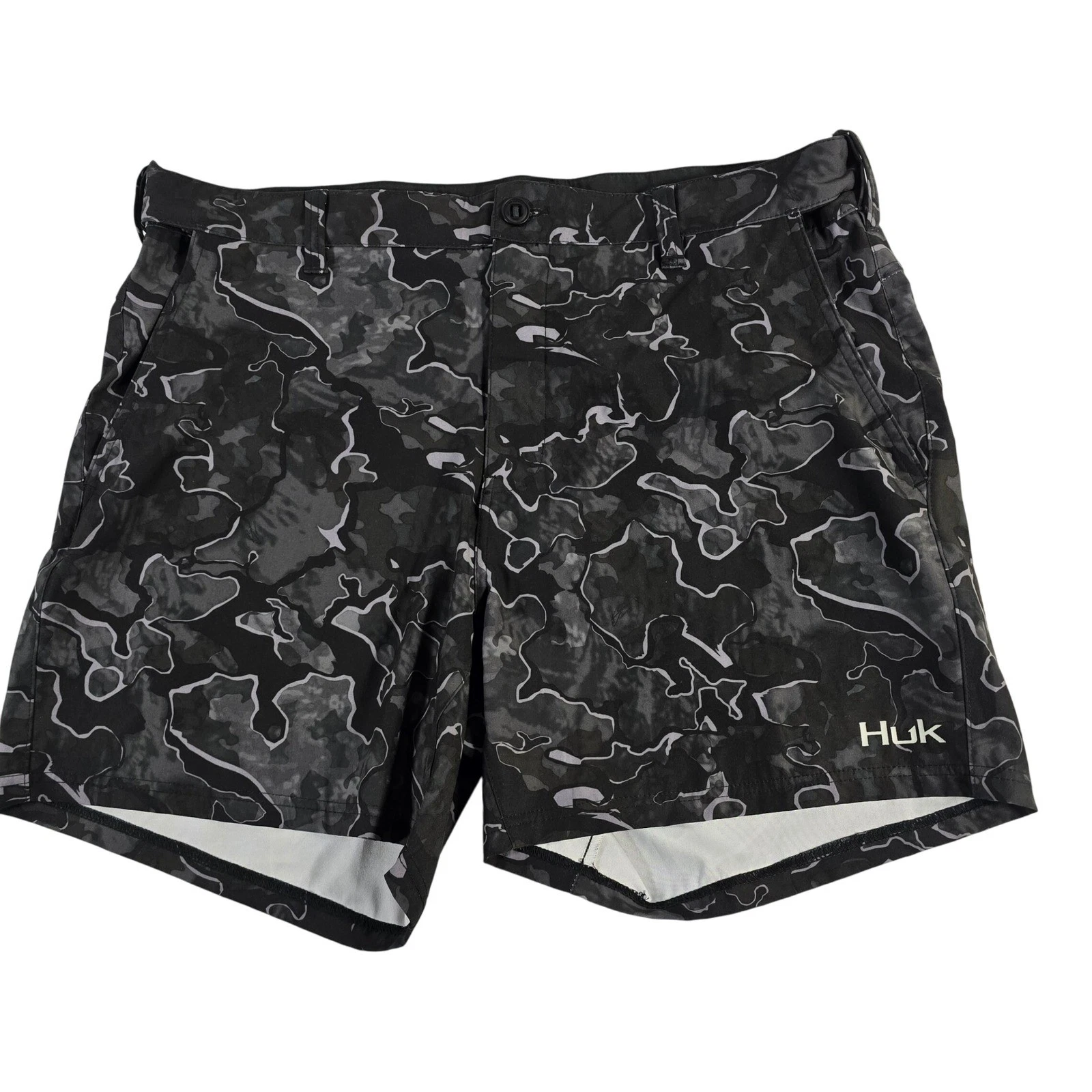 Huk Mens Camouflage Performance Fishing Shorts XXXL Black Gray
Opens in a new window or tab