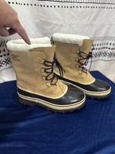 Sorel Caribou Buff Suede Waterproof Insulated Winter Boots Mens Size 12 NMT