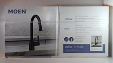 Moen Adler 87233BL Matte Black High Arc Pull Down Kitchen Sink Water Tap Faucet