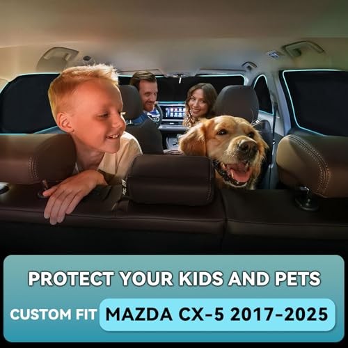 8 PCS Sun Shades for Mazda CX5 Windshield Sunshade, 2-Layer Full Window Shades 