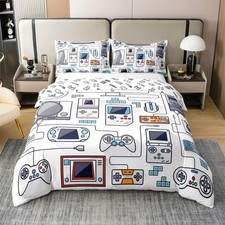 100 Cotton Gamer Bedding Sets for Boys,Gaming Duvet Cover Set Full Size,Boys...