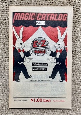 E-Z MAGIC: MAGIC CATALOG #31, Professional Magic Tricks, Near Mint Condition