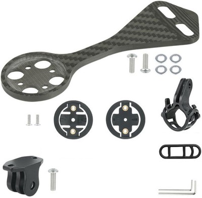 Bike Computer Mount, Carbon Fiber Out Front Style 1, fiber 