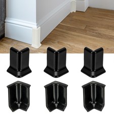 2.2 Inch 3 Inside  3 Outside Self Adhesive Baseboard Corner Blocks Black 
