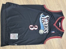 Mitchell & Ness Philadelphia 76ers Iverson #3 NBA Jersey XXL Black Red Gold