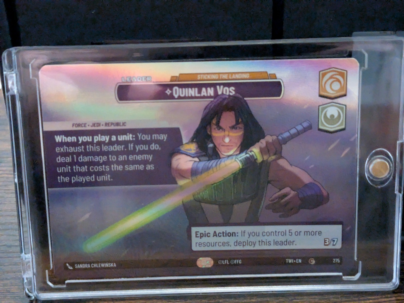 Star Wars Unlimited: Twilight Of The Republic Quinlan Vos Showcase