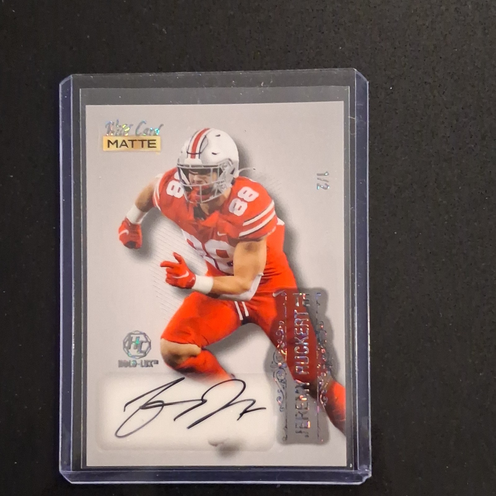 Jeremy Ruckert Wild Card Matte Black Draft Pick Premium Autographs #MBA Base