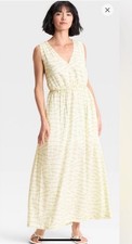 Women s A New Day Open Back Maxi Dress Fish Design Size Small NWT