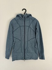 Athleta Women's XXS Rishi Fitted Hooded Full Zip Jacket Blue Hoodie Long Sleeve