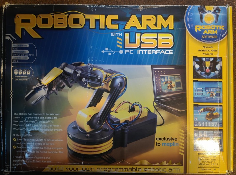 Programmable Robotic Arm with USB PC Interface DIY Kit NEW AND UNUSED