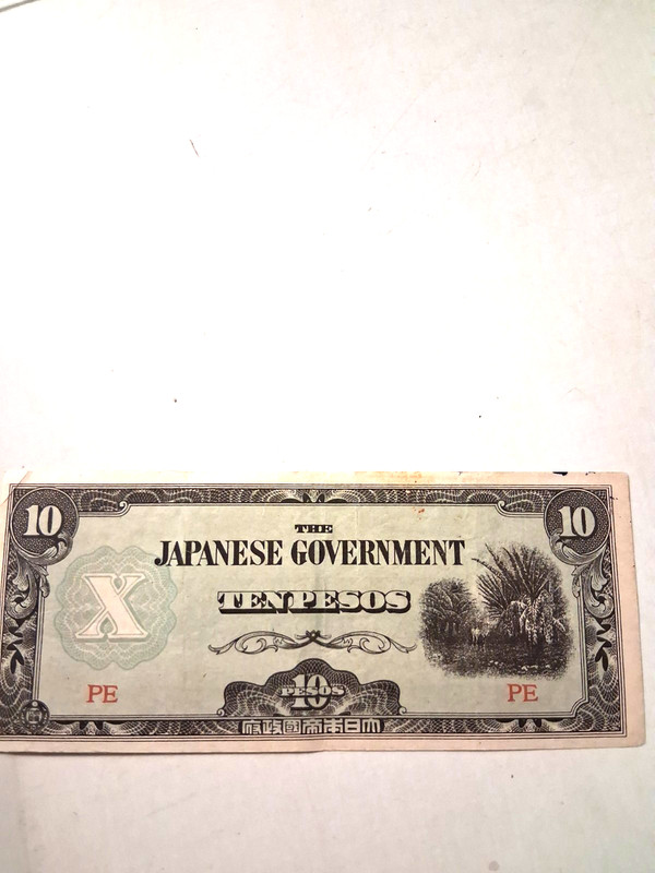 Ten Pesos Crisp WWII Japanese Government Philippine bank note . Great Collection