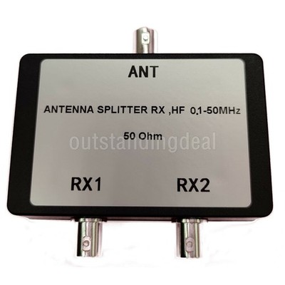 Antenna Splitter RX HF TV Satellite Coax Cable Signal Splitter 0.1-50MHz 50Ohm/
