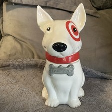 Target Bullseye Dog White and Red Cookie Jar ...