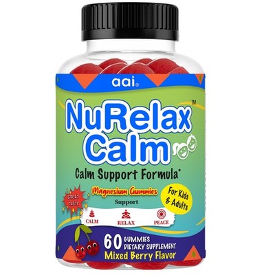 Kids Magnesium Calm Gummies for Nerve Bone and Muscle Health Kids Wellness 60G