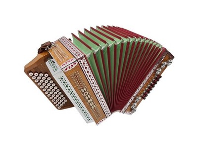 Steirische Harmonika Hohner Alpina IVD A D G C mit Koffer & Riemen