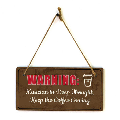 Funny Music Decor 5x10 Hanging Plus Wall or Door Sign