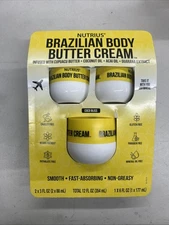 Nutrius Brazilian Body Butter Cream, 3 Piece Set