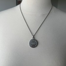 D&G Dolce & Gabbana Silver Logo Medallion Pen...
