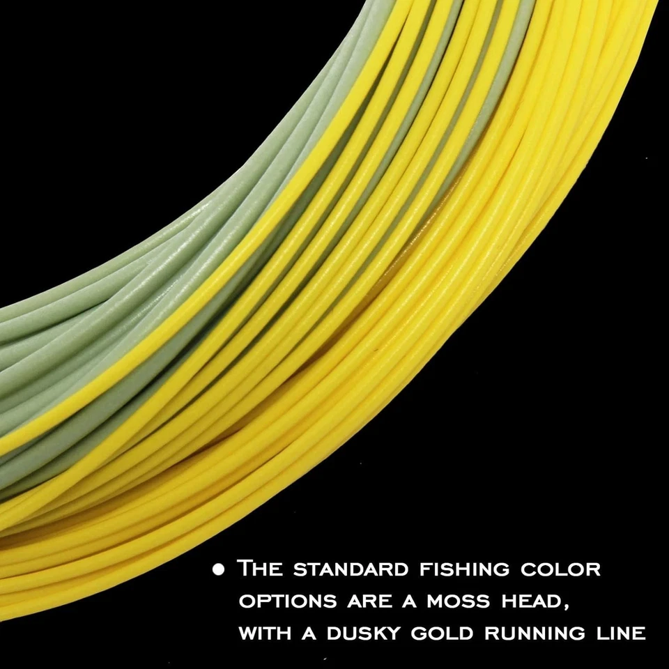 Línea de pesca con mosca Angler Dream Gold de 90 pies de peso flotante hacia adelante 2WT Foto 4 de 4