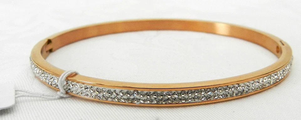 GUESS Damen Armreif , Armspange, Armband, Roségold farben, Kristallbesatz - Bild 2 von 4