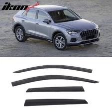 Fits 19-25 Audi Q3 Low Profile Style Tape-On Window Visors Vent Rain Deflectors