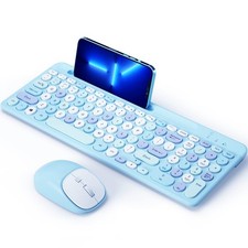 Bluetooth Keyboard and Wireless, Multi-Device Rechargeable Keyboard and Combo...