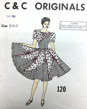 SQUARE DANCING Dress Pattern SPIRAL SKIRT C C Originals 120 Size 12 B34