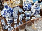 21 piece Blue And White China Set