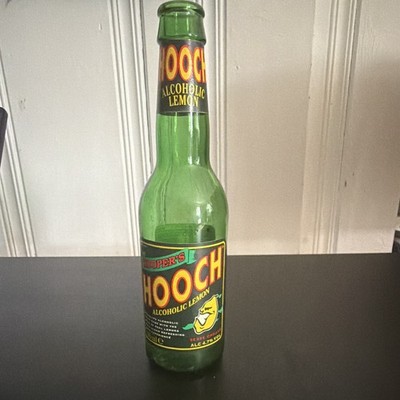 Hooper's Hooch Alcoholic Lemon Hooch Green Glass Liquor Bottle