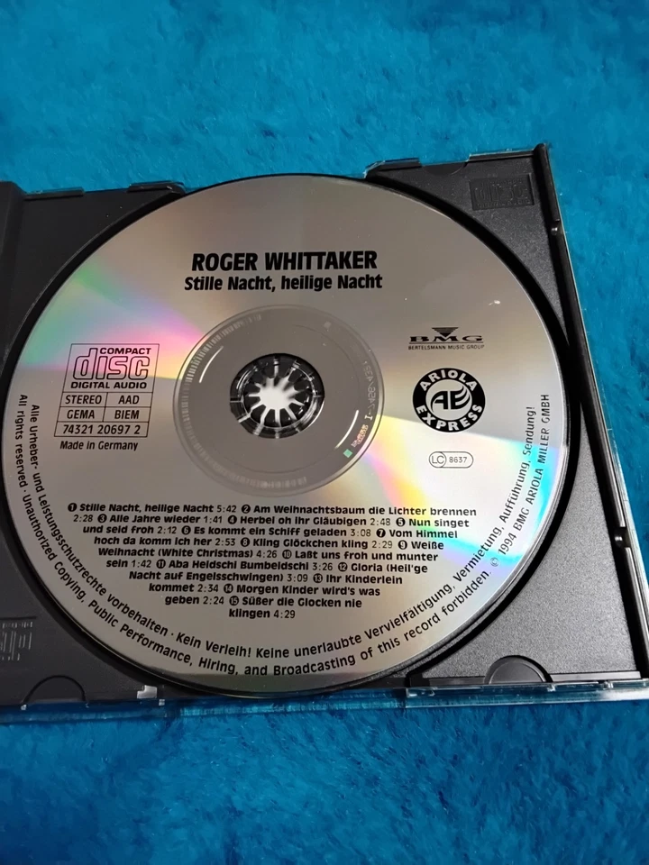 Roger Whittaker - Stille Nacht, heilige Nacht - Weihnachten - Christmas - CD - Bild 4 von 4