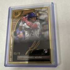 Topps 2025 Museum Framed Rookie Autograph Luisangel Acuña Jersey Match 2/10 Mets