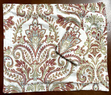 Nicole Miller Home Set of 2 Standard Pillow Shams Cotton W/ Linen Feel Paisley