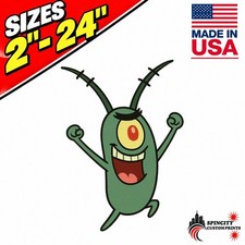 Plankton Vinyl Car Window Decal Funny Spongebob Cartoon Weatherproof Sticker