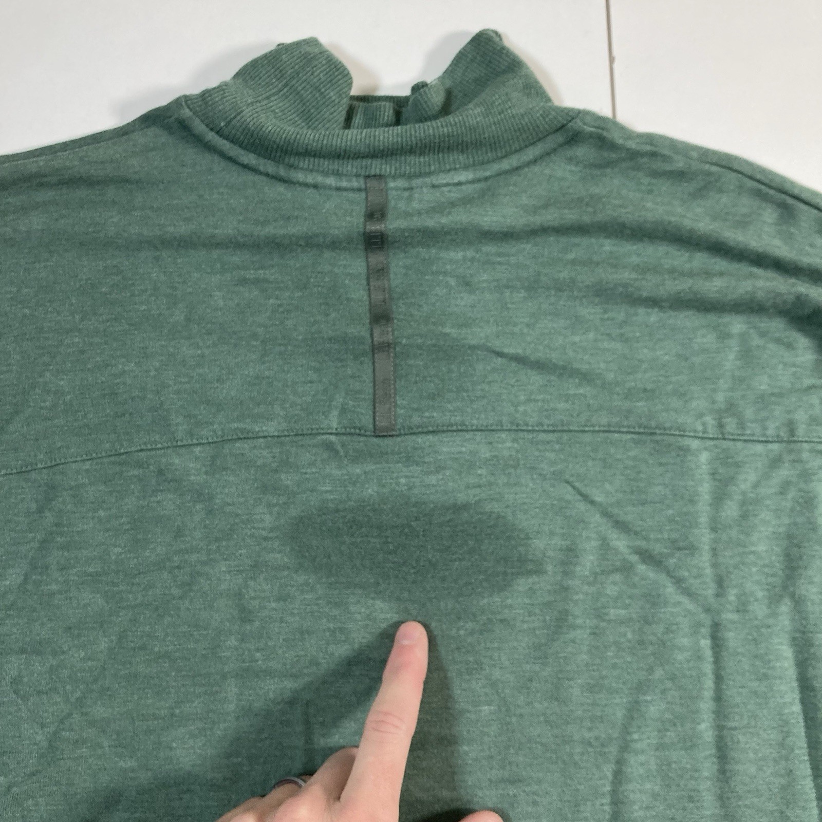 LL Bean Women's Softflex Mockneck Pullover Sweater Medium Green Hiking READ thumbnail 5