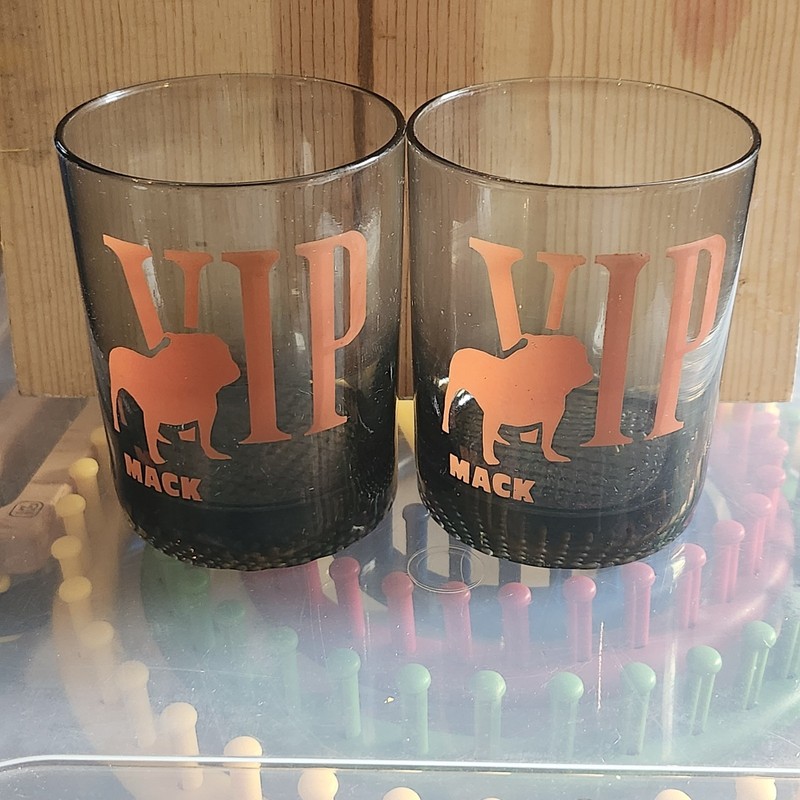 Vintage VIP Mack Truck Bulldog Logo Cocktail Glass 12oz