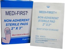 Non-Adherent Sterile Gauze Pads 2 x 3 Inch 10 Per Box MS-40523