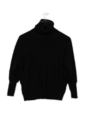 Mint Velvet Men's Jumper S Black Cotton with Viscose, Polyamide Pullover