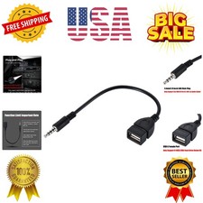 3.5mm 1/8 inch AUX Audio Plug Male to USB 2.0 Female OTG Adapter Converter Ca...