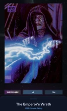 The Emperor’s Wrath Purple Refractor SR Star Wars Card Trader Galaxy Chrome