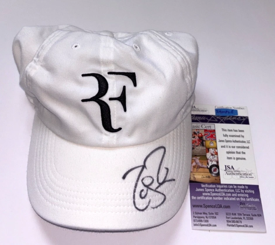 NIKE RFフェデラー直筆サイン入りCAP(白/緑) クレディ・スイス提供品 Roger Federer Tennis Autographed Hats for sale | eBay