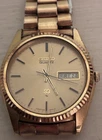 Vintage Seiko SQ Men 7123-8059 Gold Tone Quartz For Watch Parts Or Repair Only