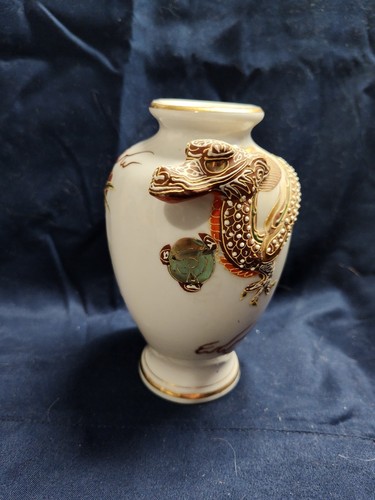 Nice Vintage Porcelain Vase 6" 1945-1951 Made In Occupied Japan Moriage Dragon - Picture 1 of 10