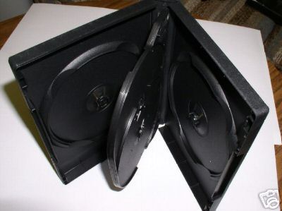 100 NEW TOP QUSALITY 27MM QUAD (4) DVD CASES, BLACK - PSD70 - Picture 1 of 1