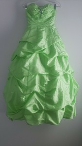 lime green evening dress