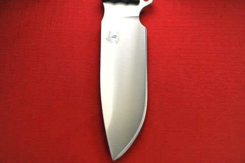 2011 Busse Custom Fat SFNO .22" Satin INFI Blade, Black G10 G-rexed Giraffe Bone - Picture 11 of 12