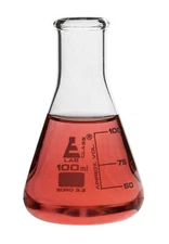 Eisco Labs 100ml Erlenmeyer (Conical) Flask, Narrow Neck, Borosilicate Glass