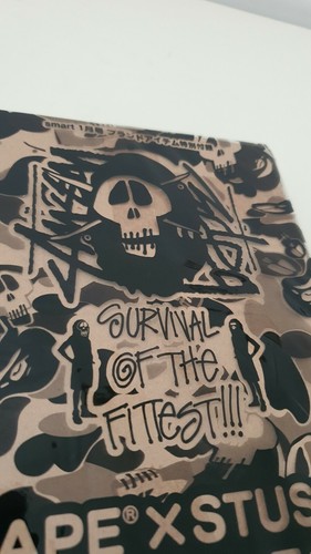 A BATHING APE STUSSY tote bag Survival of the fittest Japan exclusive 2010 BAPE - Picture 4 of 10