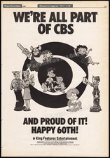 CBS / King Features - Orig. 1987 Trade AD / poster _ Betty Boop _ Beetle Bailey