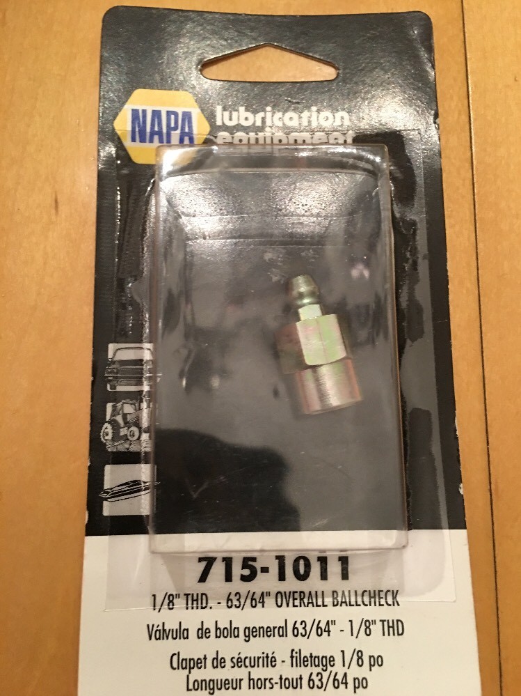 Napa 1/8” THD 63/64” Overall Ballcheck Grease Fittings 7151011 eBay
